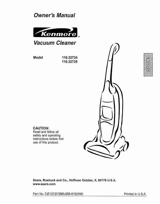 Kenmore Vacuum Cleaner 116_32734-page_pdf